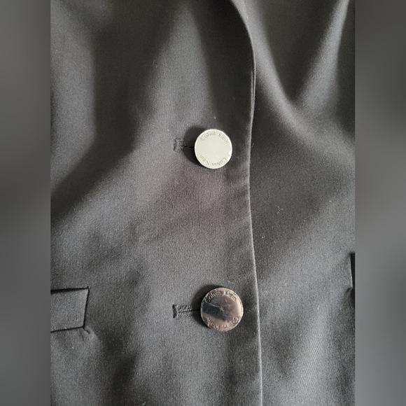 Calvin Klein Women's Black 2 Button Lux Blazer Lined Size 14W - Picture 10 of 12